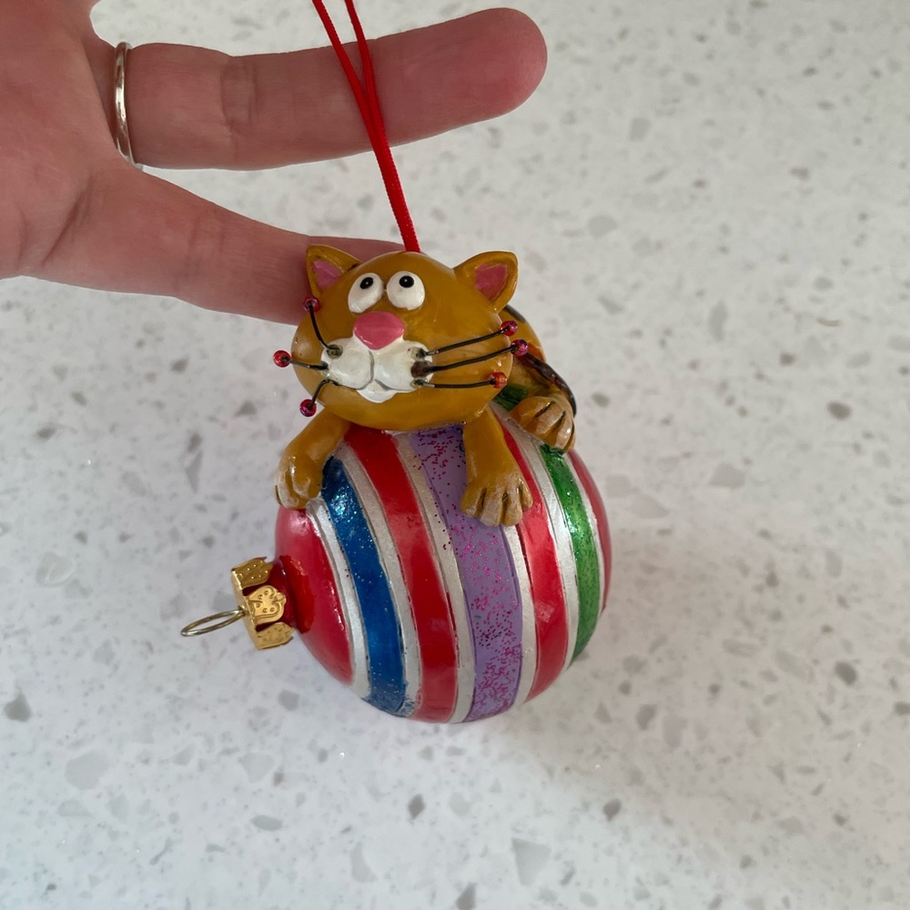 Cat Ornament Cat on Ornament Cat Lovers Wild Cat